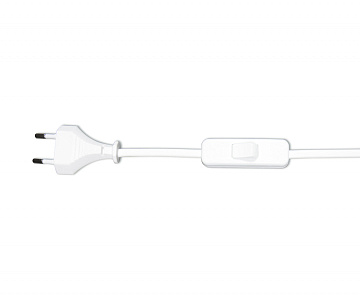 Шнур с переключ белый (2м)(10шт в упаковке) 230V AC 50Hz (max 2A) Kink Light A2300,01